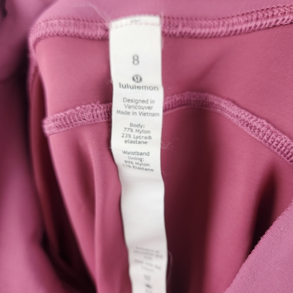Lululemon In Movement 7/8 Tight *Everlux 25" Moss Rose size 8 in EUC - Picture 10 of 11
